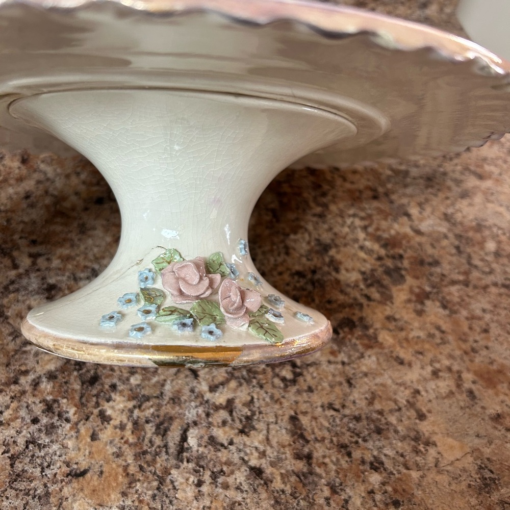 Floral Ceramic Cake Stand